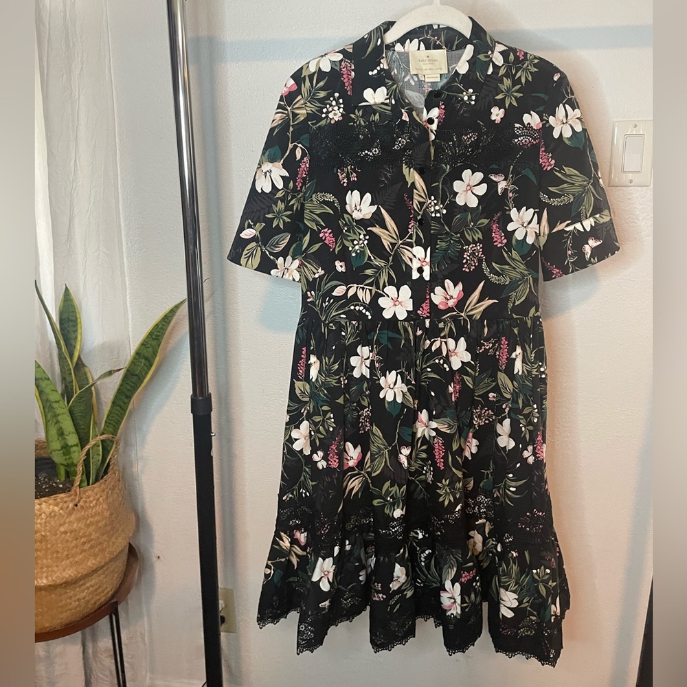 Kate Spade Black Garden Dress